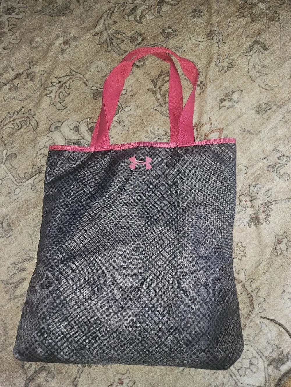 Under Armour Black & Pink Geometric Tote